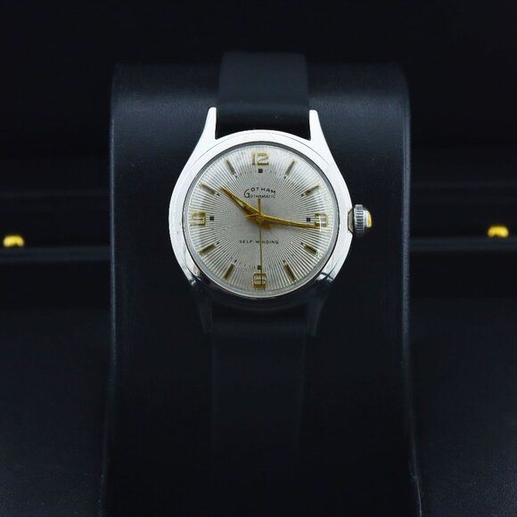 Gotham Othamtic Vintage 31.5mm Circa 1950s, Silver Radial Dial - Stainless Steel